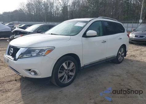 2014 Nissan Pathfinder Platinum z USA, uszkodzony, nr VIN 5N1AR2MN4EC703744